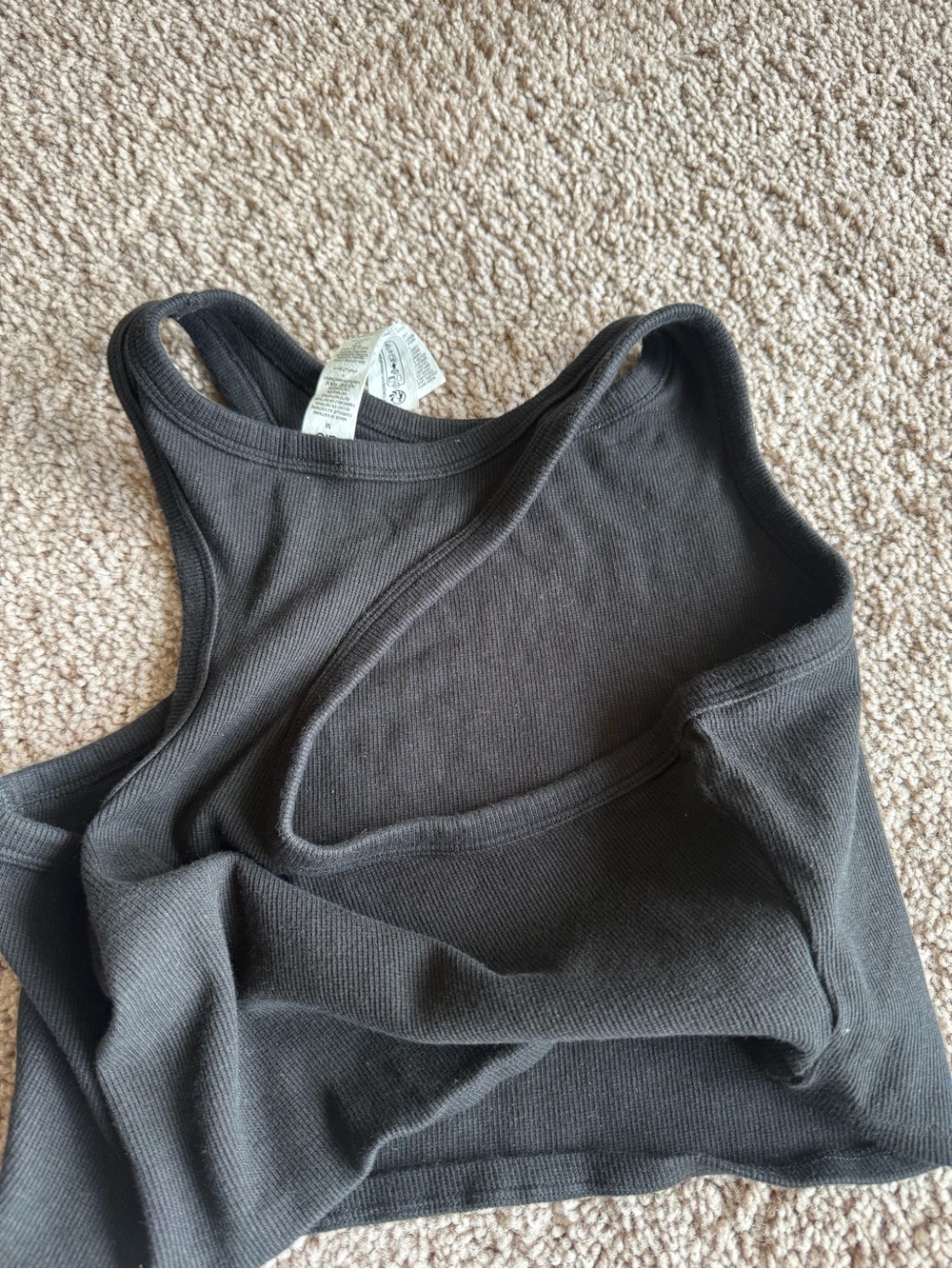 Alo Black Ribbed Racerback Crop Tank - Picture 12 of 12